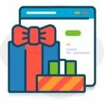 bonus et cadeaux devant un site de casino en ligne