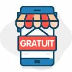 panneau gratuit devant un téléphone mobile